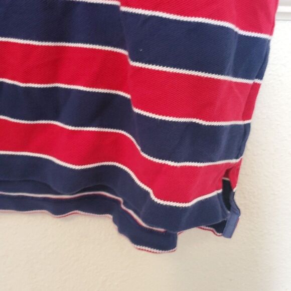 Brooks Brothers 346 Mens M Original Fit Polo Shirt Red Striped Short Sleeve - Picture 8 of 16